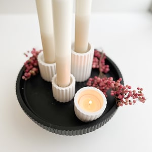 Kerzenhalter Set Rille mit Teelichthalter Kerzenständer Geschenkidee Geschenk Bild 6