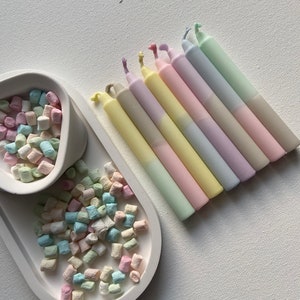 Mini Dip Dye Birthday Candles, Colorful Candles, PASTEL, Birthday