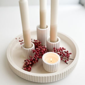 Kerzenhalter Set Rille mit Teelichthalter Kerzenständer Geschenkidee Geschenk Bild 4