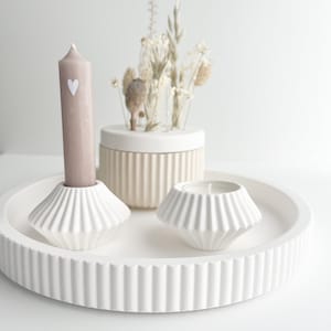 Candle holder set groove with tealight holder | Flower vase flower saver | Candle holder | Gift idea | Gift