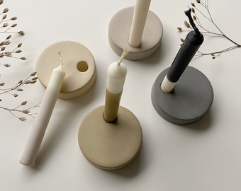 Candle holder for birthday candles / *Tiny* natural tones / Candlestick for small candles / For thin candles / Gift idea