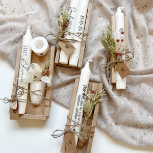 Small candle gift set | Small gift | Thank you | Dried flowers | Birthday gift | Wedding | Kindergarten teacher | Teacher | Gift idea