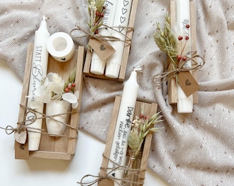 Small candle gift set | Small gift | Thank you | Dried flowers | Birthday gift | Wedding | Kindergarten teacher | Teacher | Gift idea