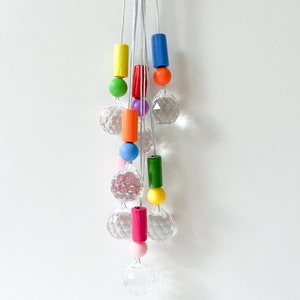 Suncatcher / Sun catcher | Colorful | Glass crystal and pearls | Light catcher