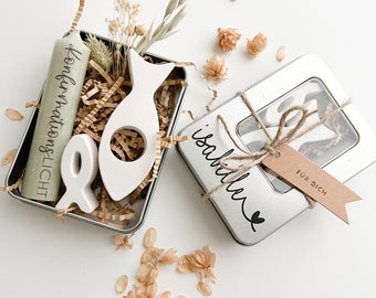 Personalized | Money gift set in a tin | Communion Confirmation Baptism Confirmation