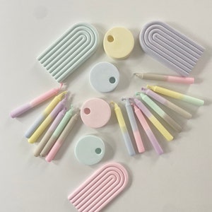 Portavelas para velas de cumpleaños / Pastel *Pequeño* / Portavelas para velas pequeñas / Idea de regalo