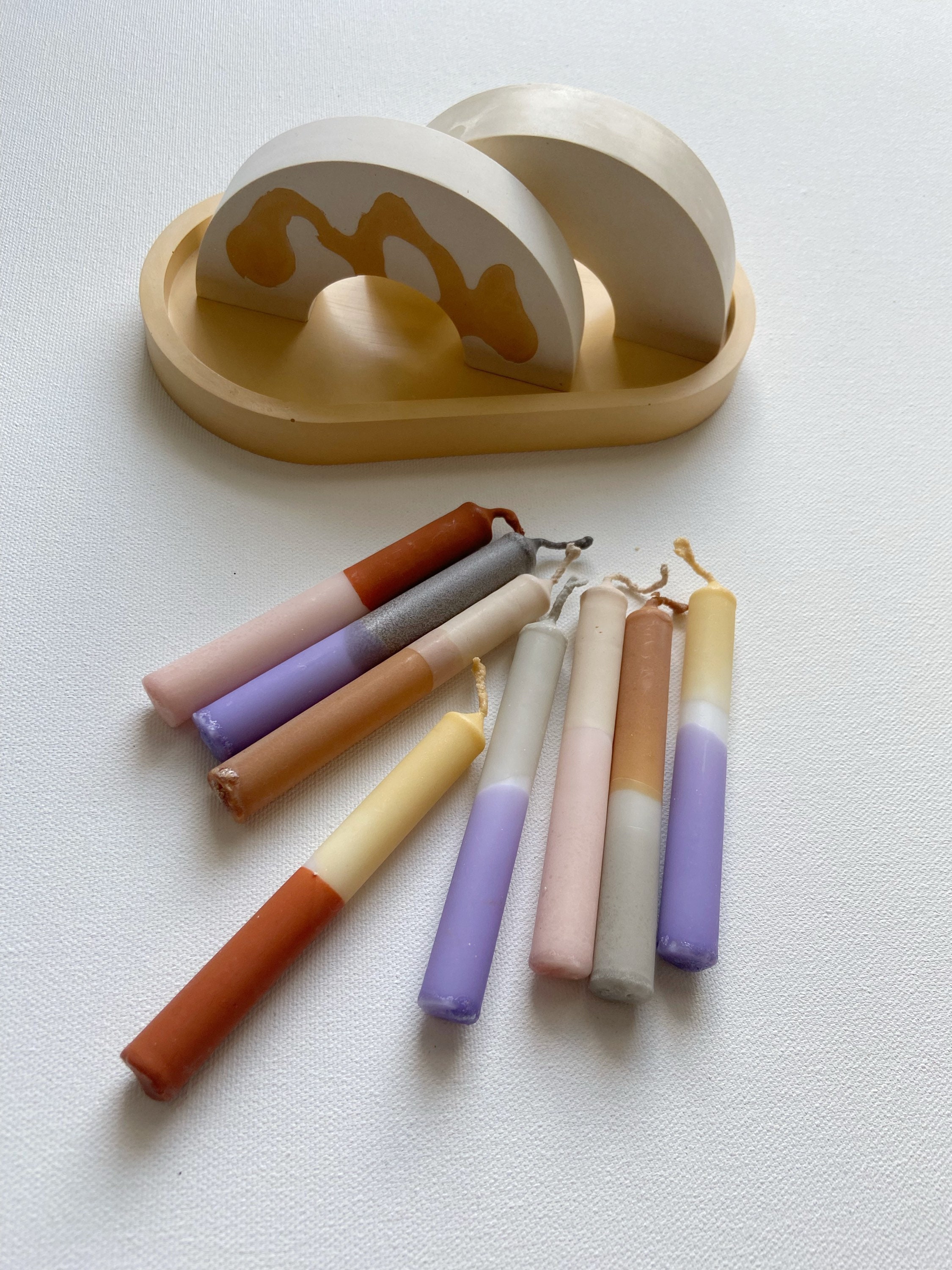 Bougies d'anniversaire Dip Dye/Mini Bougies Colorées Anniversaire Set de 8 - Celebration