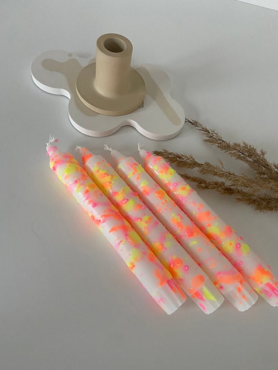 Dip Dye Kerzen / Geburstagskerze / Konfetti Stabkerze / Geschenkidee