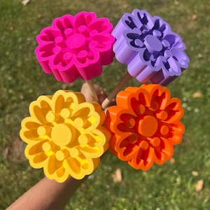 Insect waterer, bee waterer, bird waterer, flower stake, XXL flower 3D print