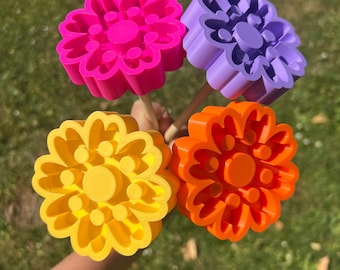 Insect waterer, bee waterer, bird waterer, flower stake, XXL flower 3D print
