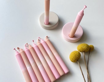 Birthday candles / Dip Dye candles / Set of 6 or 8 / Birthday train