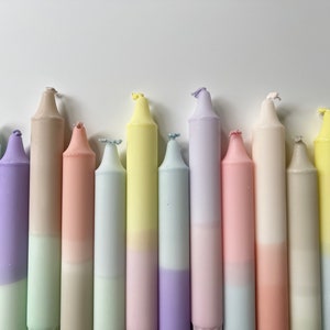 Dip Dye Candles - Set of 4-40 Taper Candles - PASTEL