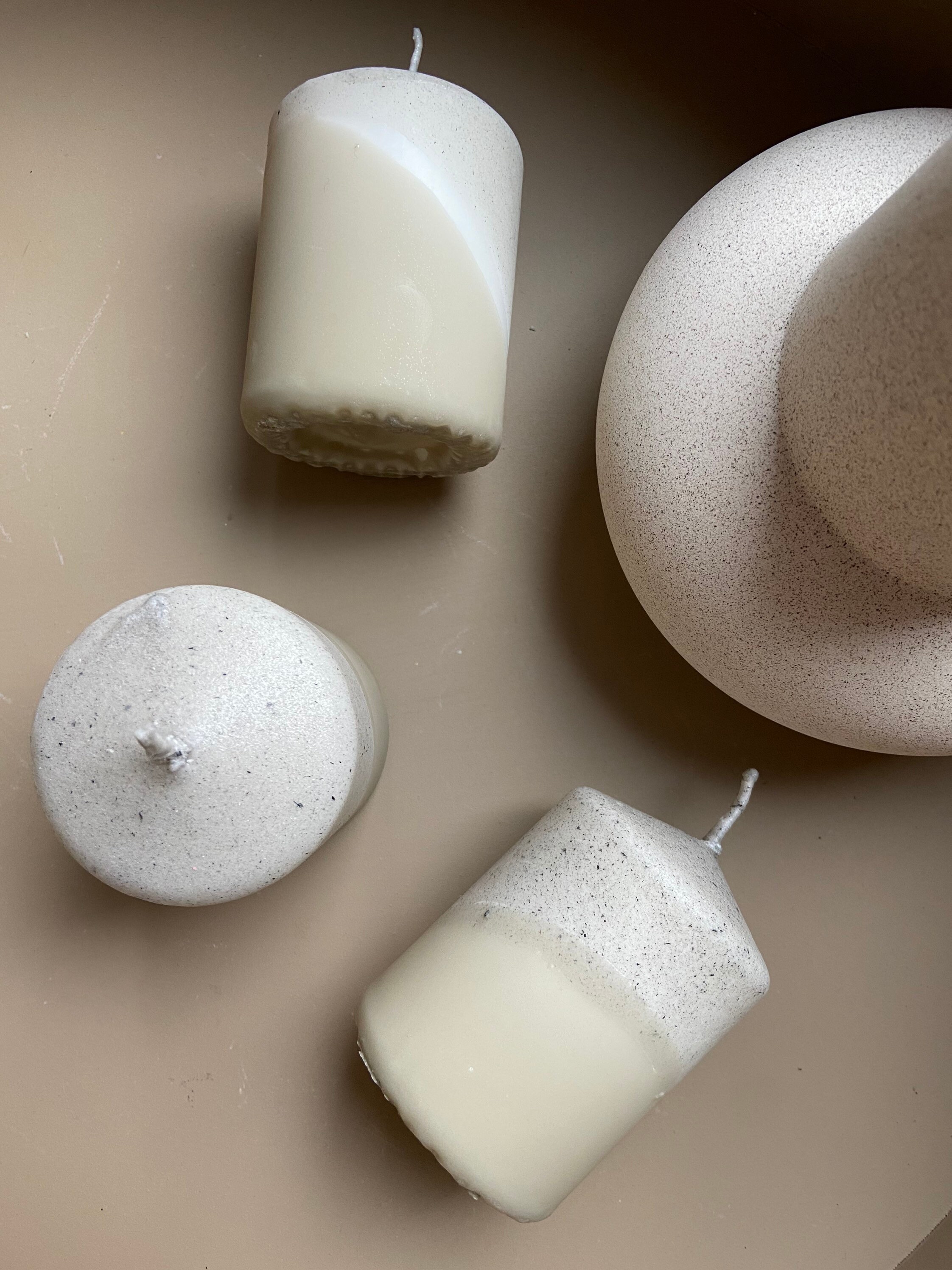 Bougie Dip Dye Block/Ensemble de Bougies Colorées Bougie Pilier Couronne Printemps