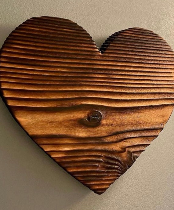Burned Wood Heart, Shou Sugi Ban Heart, Rustic Wood Heart, Gift