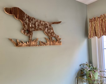 German Shorthaired pointer wooden sign,hunting dog in weeds, Shorthaired,hunting gift, bird dog, birthday gift, gift for him