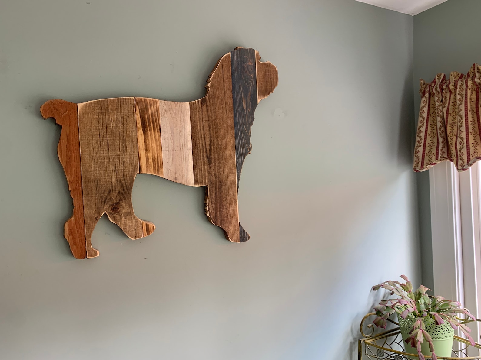 Cockapoo dog silhouette wooden cockapoo repurposed wood | Etsy