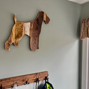 Airedale Terrier Dog wooden sign, Airedale dog, repurposed wood, barn wood, reclaimed wood, christmas gift, housewarming gift
