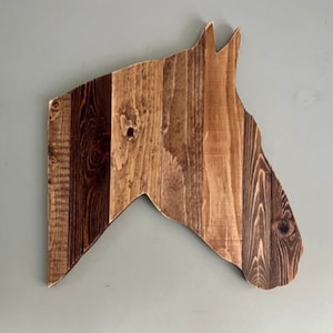 Rustic wood Horse head silhouette sign, horse sign, horse lovers, horse gift, horse art, equine art, equine wall hanging, gift for her, gift