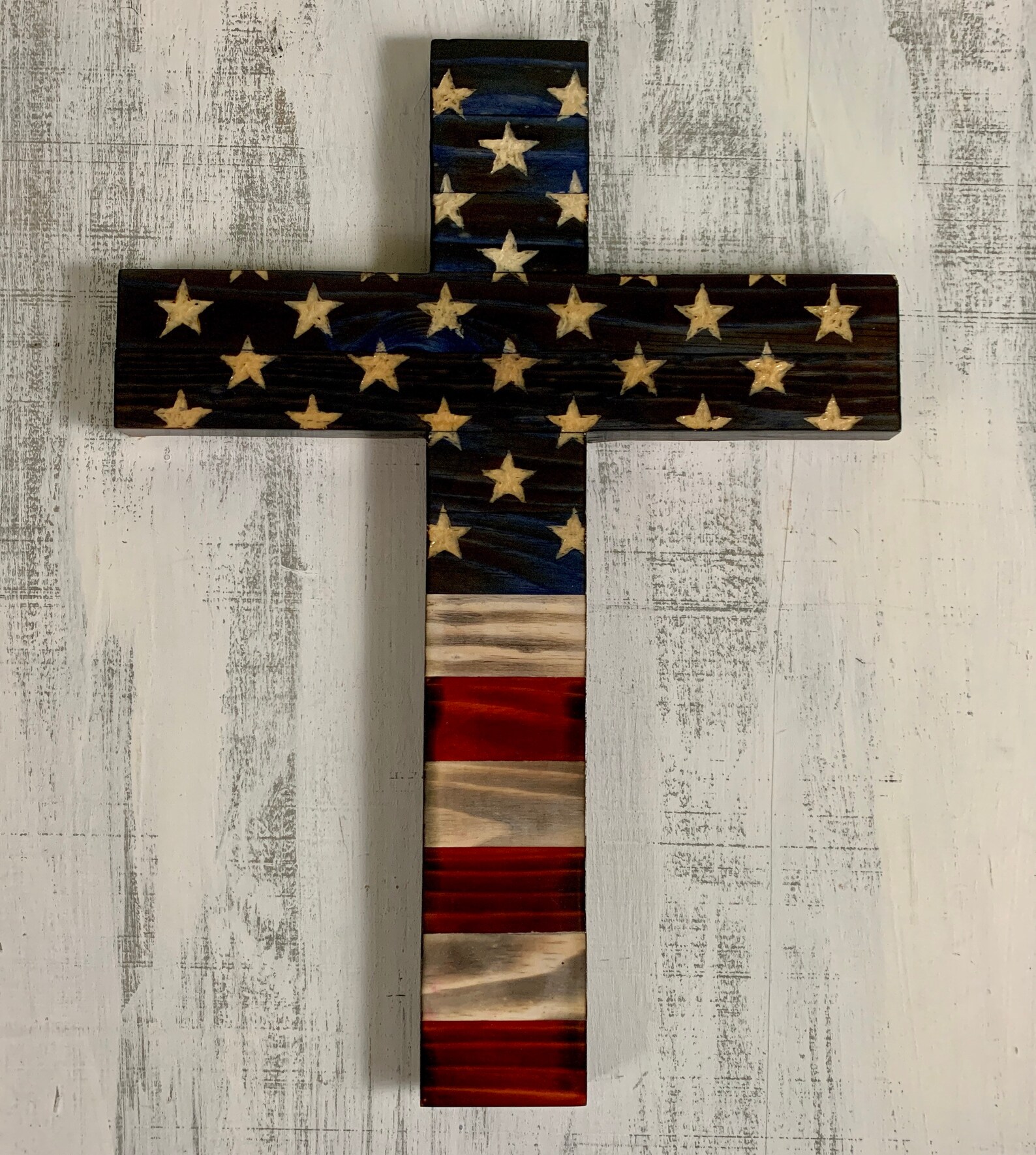 American flag cross Christian cross wood cross patriotic Etsy