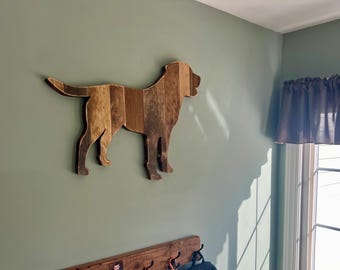 Rustic Labrador retriever sign, lab dog plaque, Labrador standing, Christmas gift