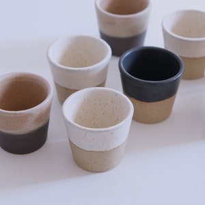 Handgemachte Steinzeug Kaffeetasse: Glasierte Keramik Latte Tasse