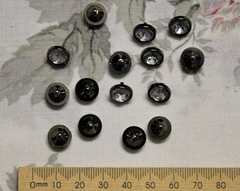 15 X 10 mm Shank Style, Rhinestone Buttons