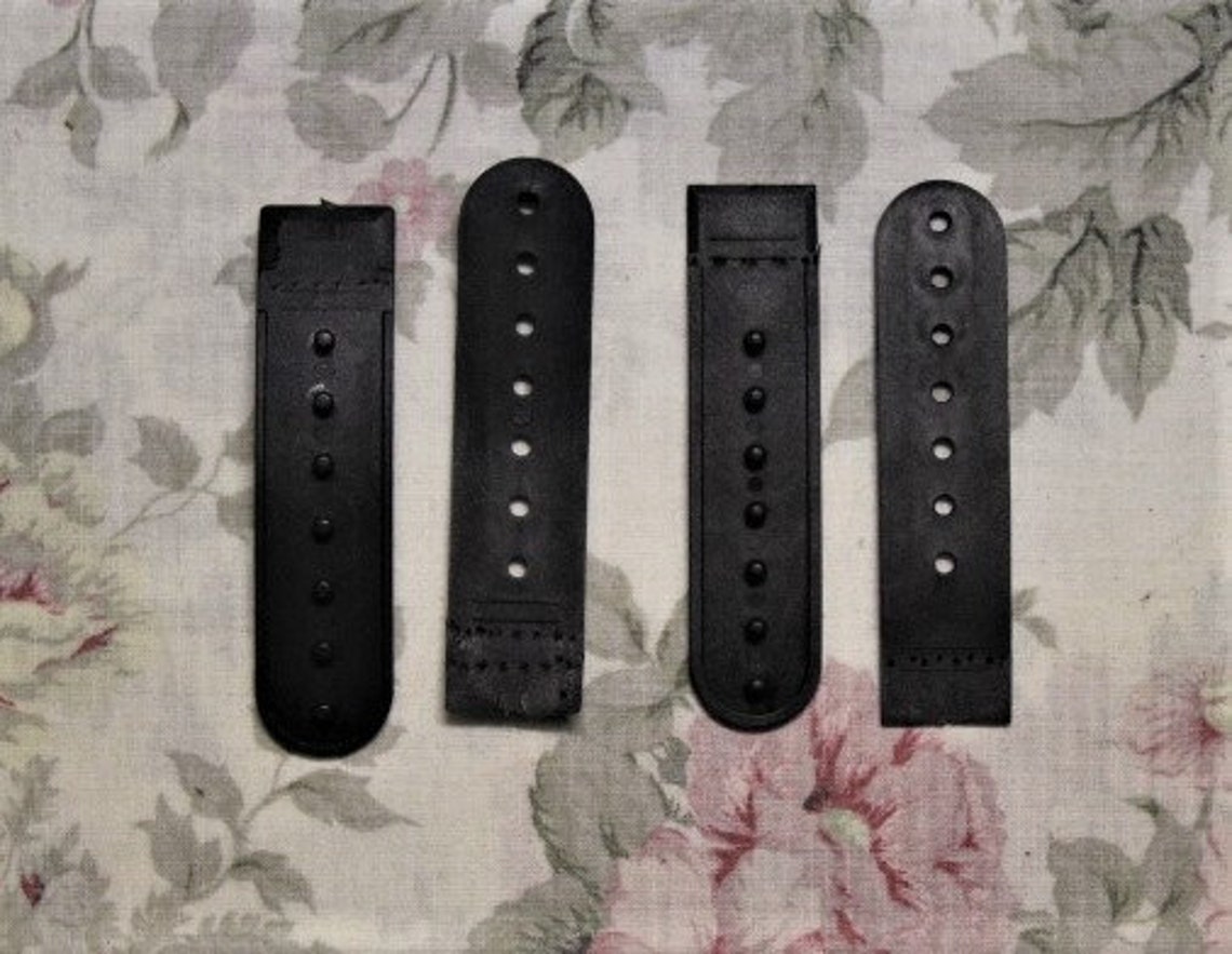 2 Pair of Black Snapback Hat Straps Etsy