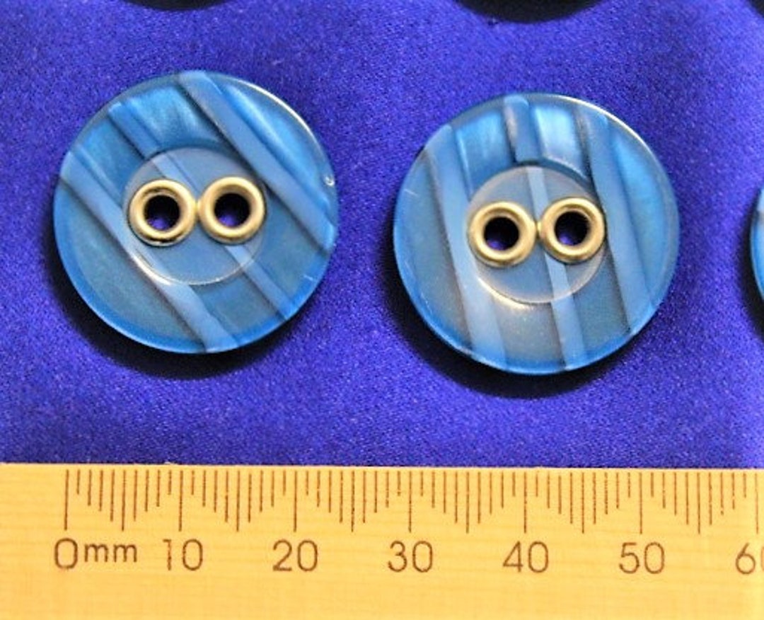 11 botones azules x 25 mm - Etsy España