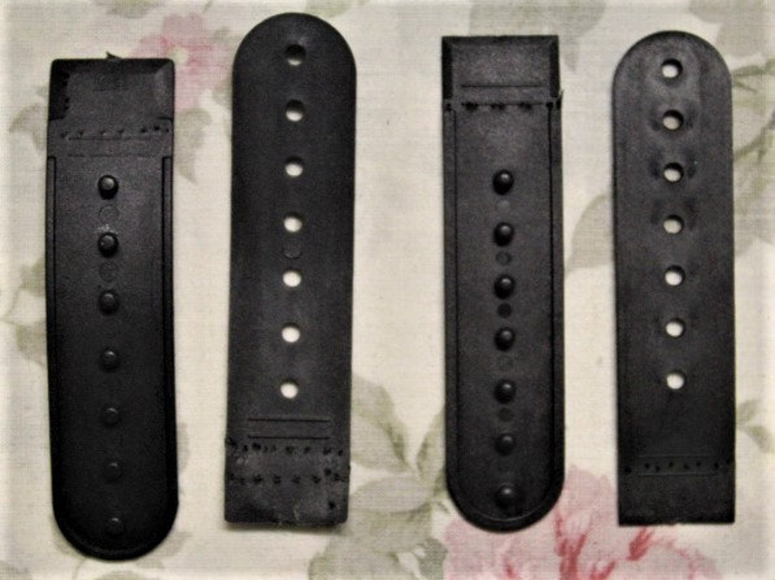 2 Pair of Black Snapback Hat Straps Etsy