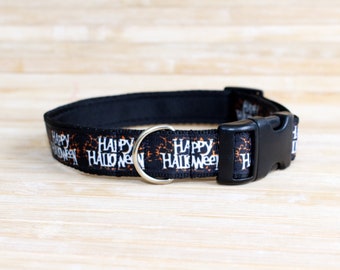 Happy Halloween Dog Collar, Dog gift, Puppy collar