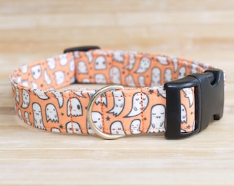 Cute Kawaii Ghosts Dog Collar, Halloween collar, puppy collar