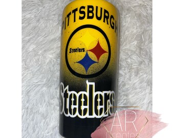 Pittsburgh Steelers inspired ombré tumbler