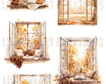 Fall windows printable stickers