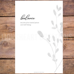 Balance Planner/Journal Dashboard | Multiple Sizes