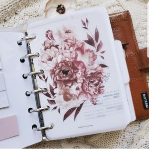 Hot Cocoa Florals, printable dashboard for planners and journals