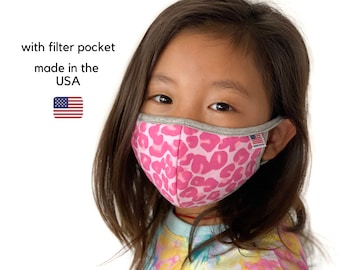 Kids Filter Pocket Face Masks \ Children's & Toddler filter masks \ Breathable Reusable Washable Masks \ Made in USA \ Free Shipping over 35