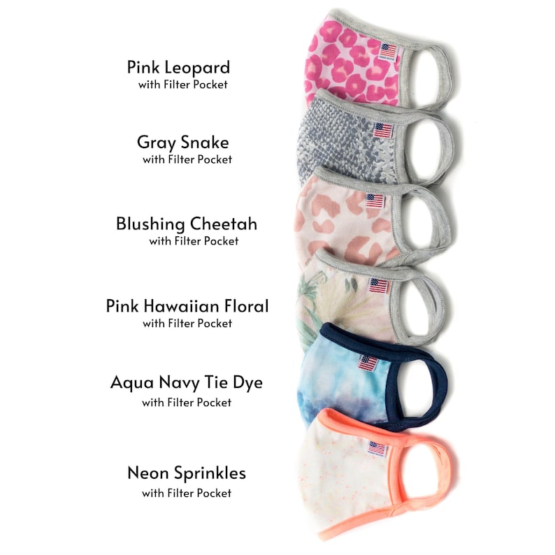 Kids Filter Pocket Face Masks Children's & Toddler Etsy