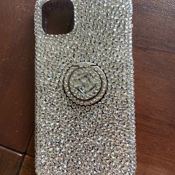Bling Phone Case with Grip Holder Clear Crystal Glitter Stand Holder Phone Cases