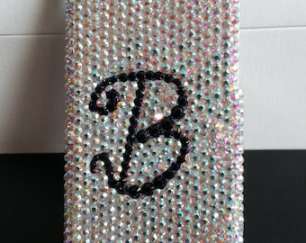 Crystal Initial Phone Case, Full Side Rhinestone Cover