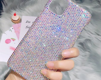 Schillernde Swarov Ski Steine iPhone Case Bling Out Phone Cases Volle Seiten Schützen Back Cover Strass Kristall Custom passen viele mobile Modell