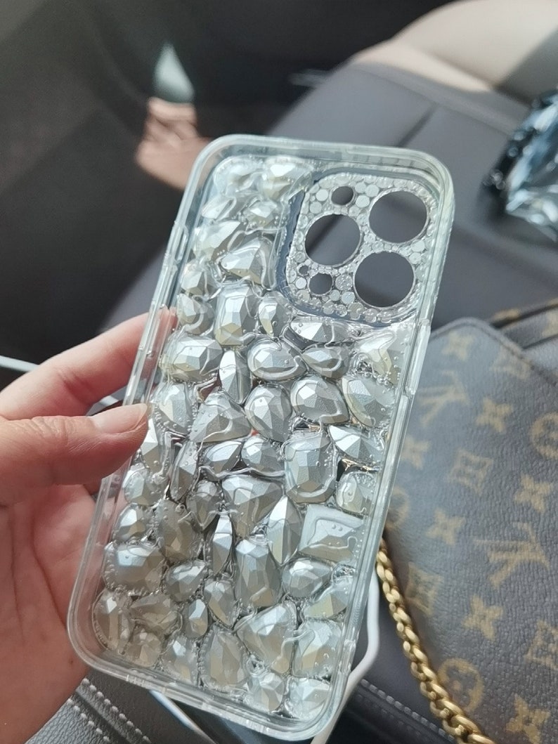 Rhinestone Phone Case Crystal Stones Make Many Customize Phone Etsy