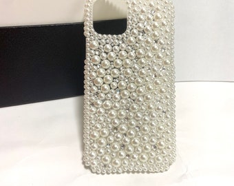 cute phone case bling phone cases hot ivory phone cases pearls mix clear stones