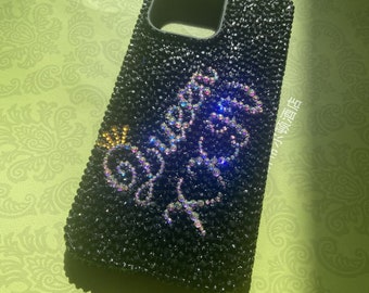 Personalized Rhinestone Phone Case, Custom Monogram Crystal Name