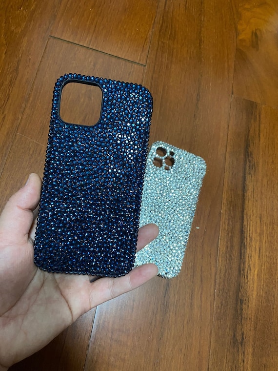 Blue Crystal Rhinestone Phone Case, Handmade Sparkling Diamonds - Etsy Blue Crystal Rhinestone Phone Case, Handmade Sparkling Diamonds - Etsy