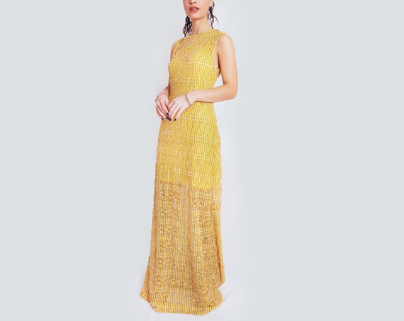 Yellow Maxi Pencil Dress
