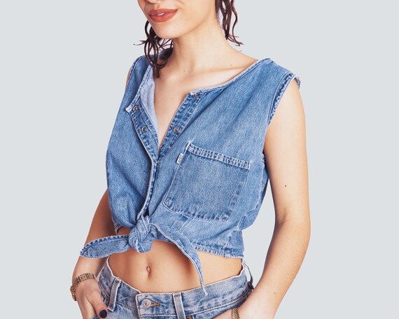 Levis Strauss & Co Denim Vest Shirt