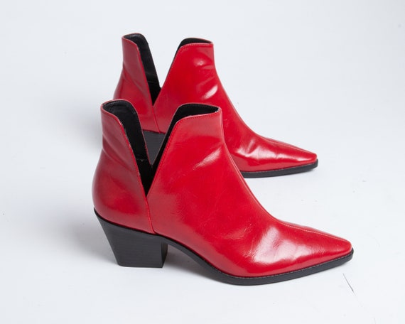 zara red booties