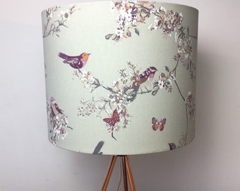 Beautiful Birds Sage Handmade Lampshade