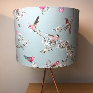 Beautiful Birds Duck Egg Handmade Lampshade