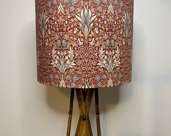 William Morris Merton Snakeshead Red Handmade Lampshade